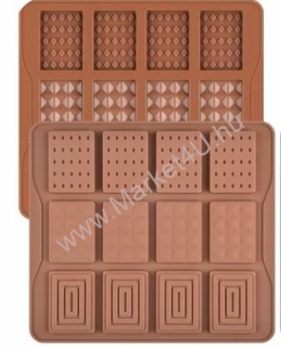 Szilikon forma - 3 féle mini táblás csokoládé