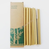 Bambusz szívószál 10 db/csomag tisztítókefével