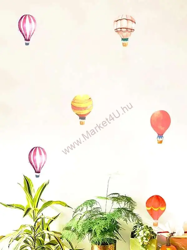 Hőlégballonok falmatrica
