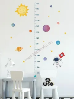 Magasságmérő falmatrica naprendszer